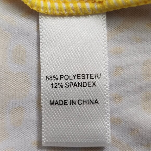 Cuddl Duds 1XP Maxi Dress Yellow Wht Flexwear Jersey Paneled Sleeveless No Belt - Picture 5 of 7